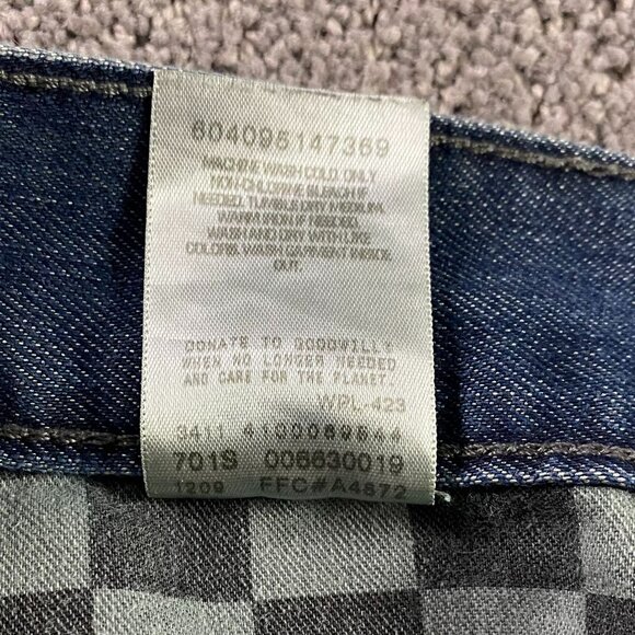 Levi's 514 Slim Straight Jeans Men's 34 x 30 Actual 35 x 31 Soiled Distressed - Picture 10 of 15